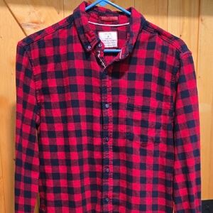 Denim & Flower Red and Black Plaid Button Down Shirt